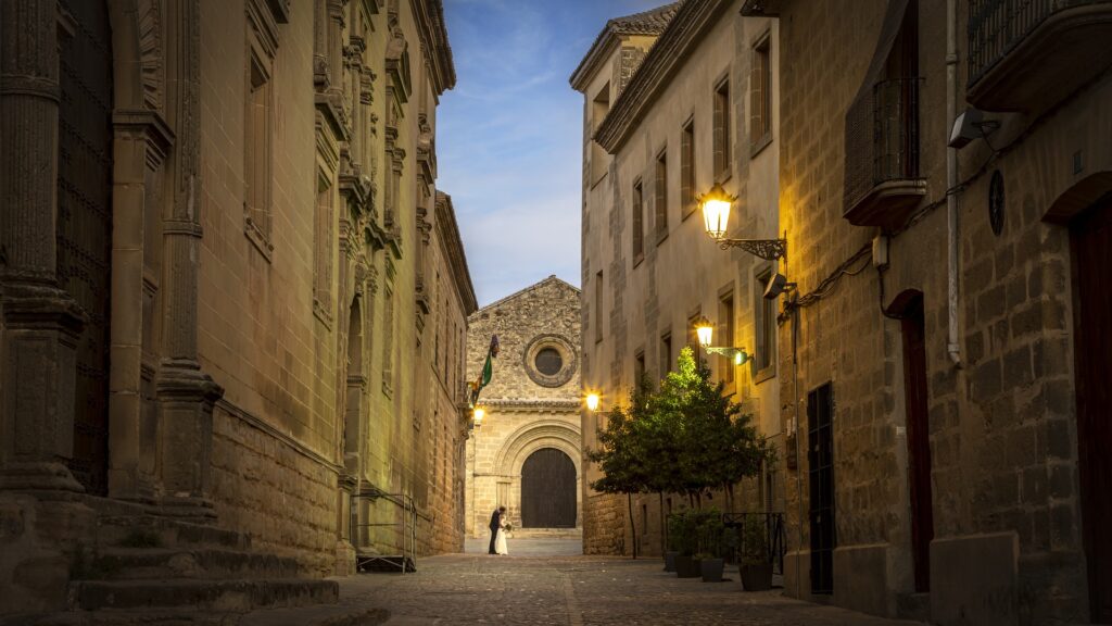 Baeza-Jaen-Spain-Church-of-santa-cruz-from-calle-san-juan-de-Avila