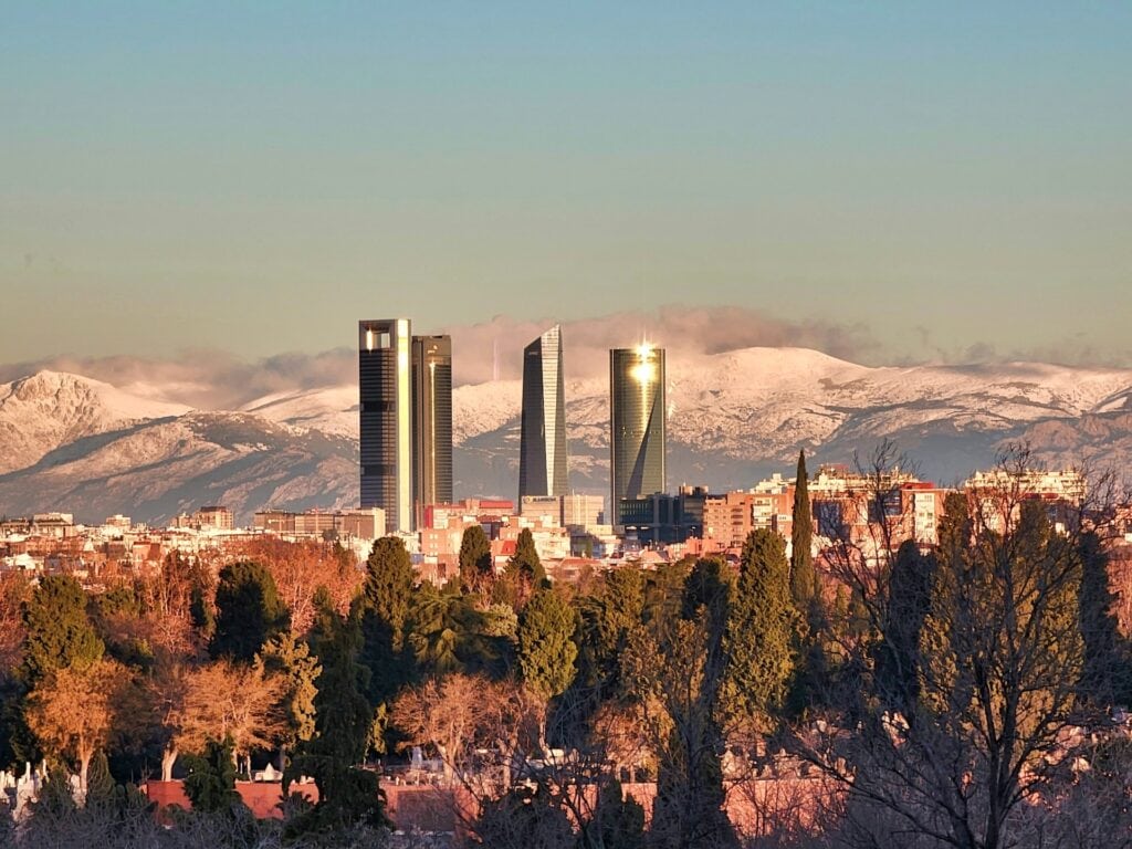 Madrid-Spain-skyline-Guadarrama