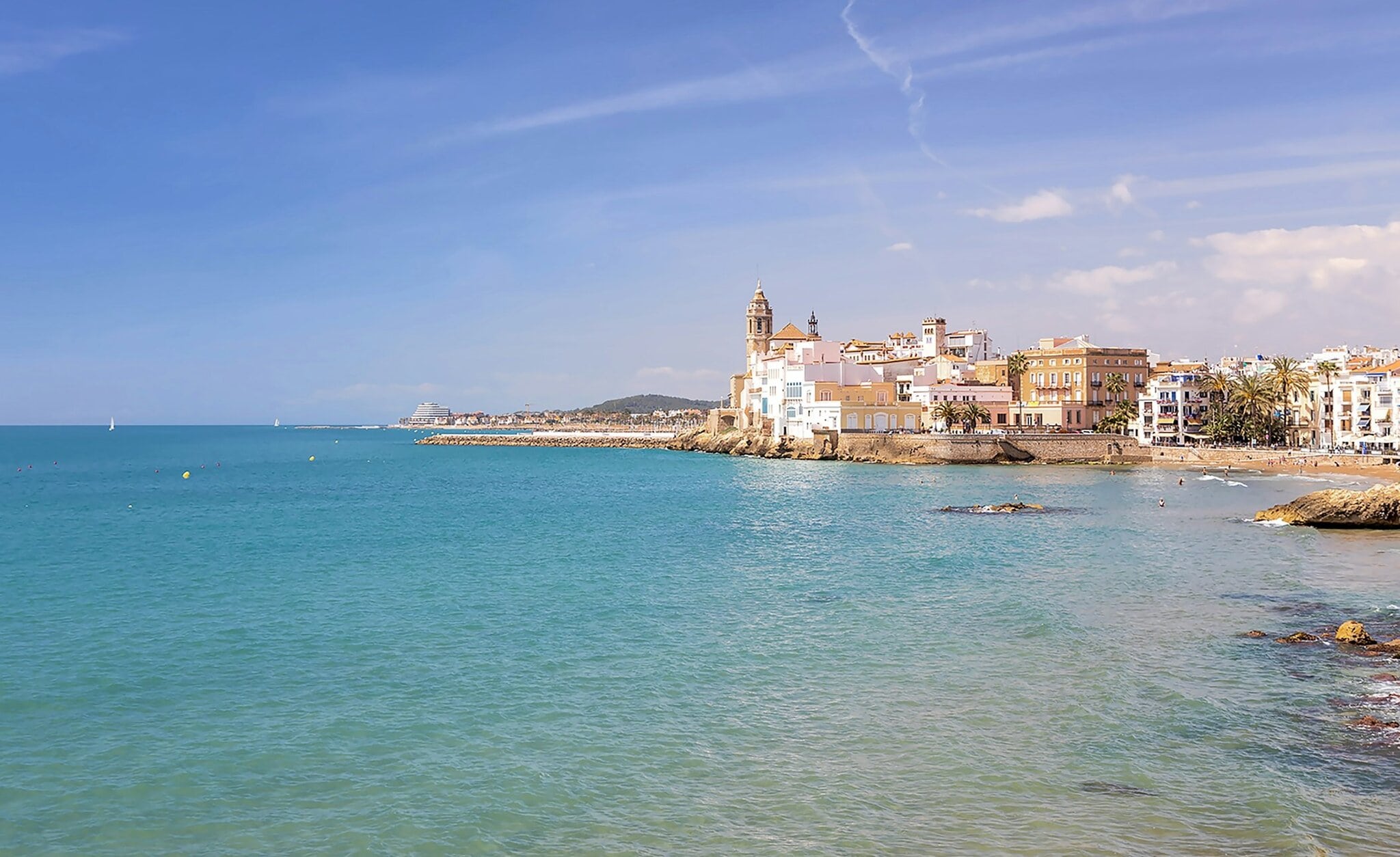 Sitges-Spain-Catalunya-sea-line