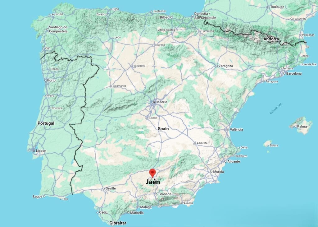 Jaen-Spain-Location-on-Map